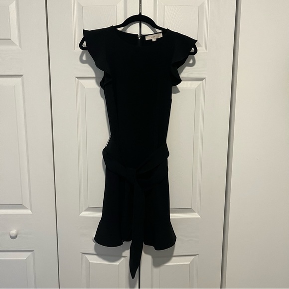 LOFT Flutter Belted Flare Dress NWT - Picture 5 of 5